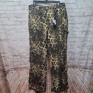 Pinkymoor Aminal Print Jeans Size Large New Nwt